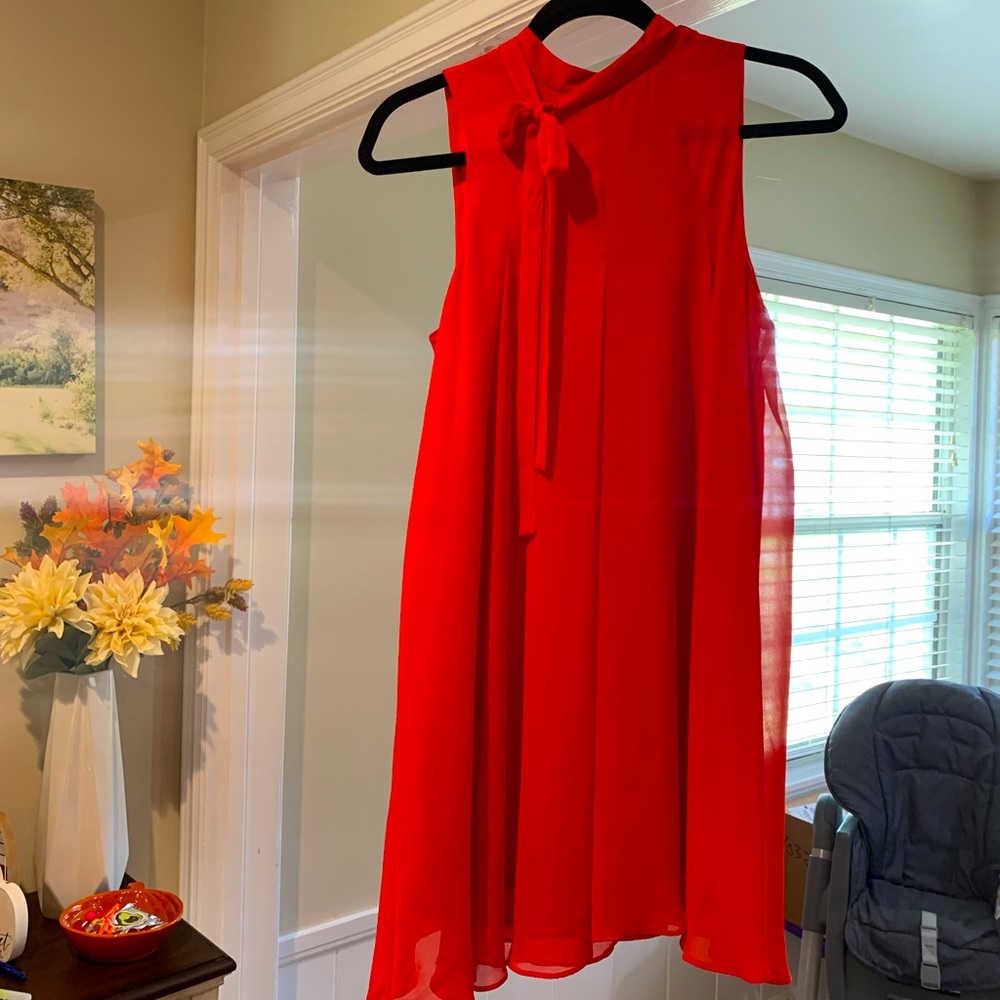 BCBGeneration High Neck, Pleated Dress